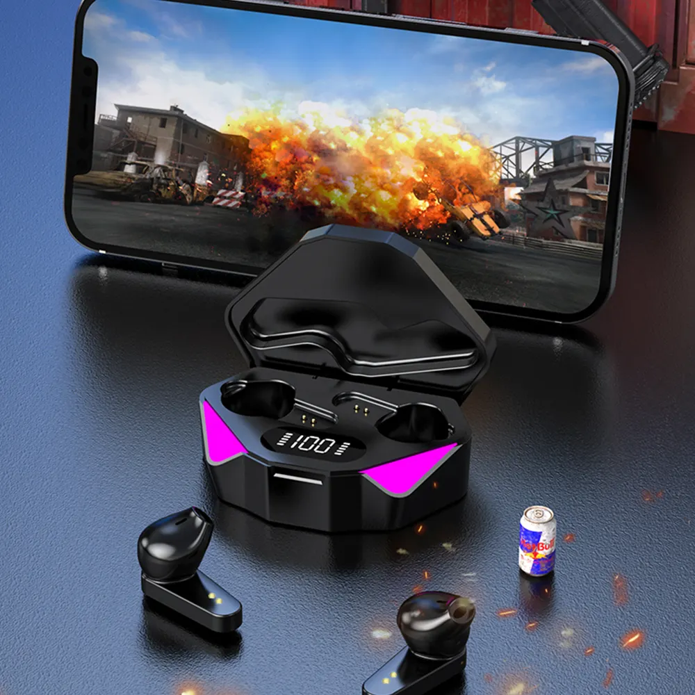Earbuds Headsets Kingstar Consumer Electronics Smart Hall Switch RGB Light Tws Earbuds Mini Bluetooth Gaming Headset