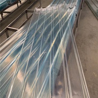 Échantillon gratuit de tôle ondulée en plastique transparent FRP, légère, imperméable, trapézoïdale, résistante à la chaleur, pour toiture espagnole
