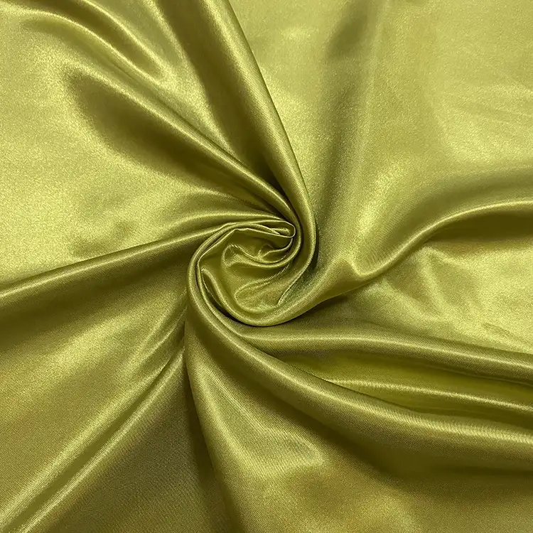 Satin Fabric Luxurious Polyester Wide Width Green Satin Fabric For Curtain Fabric Manufacturers