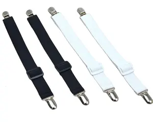 4pack custom logo Mattress Straight Adjustable Bed Sheet Holders Fasteners Suspenders Straps Grippers Clips