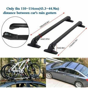 <span class=keywords><strong>Porte</strong></span>-bagages universel en alliage d'aluminium pour toit avec serrures <span class=keywords><strong>antivol</strong></span> et barres transversales, capacité 100 kg - Product Image 3