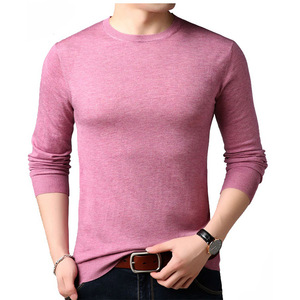 Base de malha camisola masculina Hedging alta qualidade personalizável cor sólida meia-alta pescoço manga comprida Slim Primavera e Outono - Product Image 2