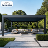 Paiyahao - Solárium Moderno de Aluminio con Techo Plano, Sala de Jardín Panorámica de Vidrio con Rotura de Puente Térmico para Villa junto a la Piscina