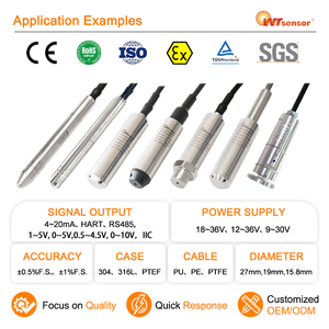 4-20 مللا هارت RS485 316L جهاز إرسال الضغط الغاطس الهيدروستاتيكي خزان استشعار مستوى المياه لمستوى سائل الديزل - Product Image 5