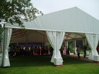 Offre Spéciale de grande taille tente de fête de mariage blanche profil en aluminium PVC tissu coupe-vent PVC couverture pour les événements en plein air