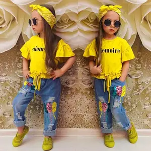 Kinder bekleidung Großhandel Kinder kleidung Mädchen Party Boutique Sommer Mädchen Kleidung für Kinder tragen