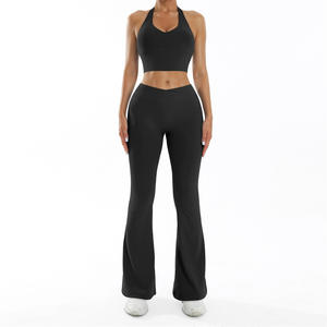 Conjunto de <span class=keywords><strong>Yoga</strong></span> Ajustado con Sensación de Segunda Piel, Espalda Descubierta, Elástico y de Cintura Alta para Mujer - Product Image 3
