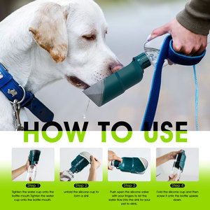 Kind Customized 800ml Silicone Pet Drinking Bottle Portable Outdoor Water Feeder for Dogs Travel Pet Trolley - Product Image 6