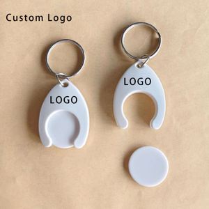 Porte-clés jetons de chariot personnalisés en forme de goutte de pluie - Jetons promotionnels élégants pour chariots de courses par OEM - Product Image 4