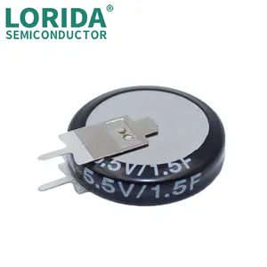 Lorida Hot Sales super condensatori 5.5V 1.5F V-Type 100 150 30 0.5 44890 2 condensatore farad