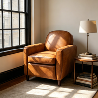 Canapé simple classique en PU avec structure en bois, design européen-américain pour salon et bureau |   Meubles de luxe de haute qualité