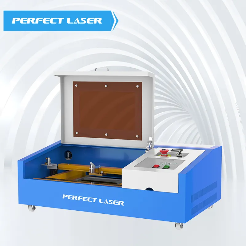 Máquina cortadora de grabado de sello de goma láser Co2 para muebles de papel de cuero pequeño de 50W, perfecto para el precio de la máquina