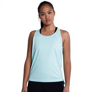 Camiseta sin mangas de cuello redondo para mujer, de color sólido, estilo minimalista, transpirable, de punto, con spandex y poliéster. - Product Image 1