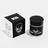 Pot de fleurs carré résistant aux enfants de 1oz 2oz 3oz 4oz personnalisé de luxe Pot en verre noir blanc Boîte de rangement en plastique Emballage