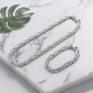 Colliers en chaîne de roi en acier inoxydable plaqué argent de 4 mm, 5 mm, 6 mm, 8 mm, chaîne à maillons pour hommes, bijoux cadeau - Product Image 4