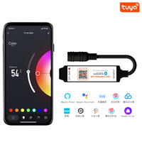 Contrôleur LED Bluetooth Mini 12-24V DUOCO Strip APP 24 touches Télécommande IR 24 touches 12V 6A Contrôleur de bande LED RGB