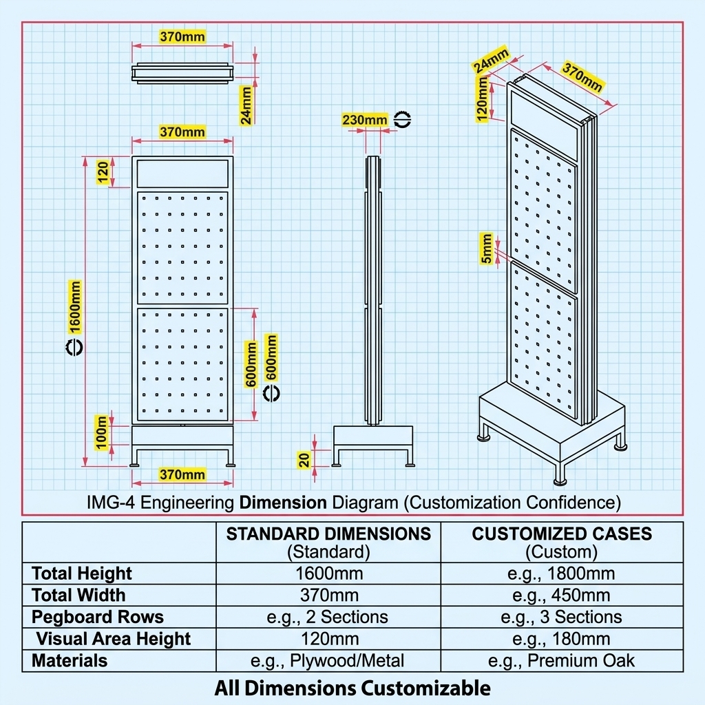 Wholesale Wood Rotating Phone Accessory Display Stand Floor 360 Spinning Pegboard Rack Mobile Cable Charger Earphone Tower Hooks — view 4