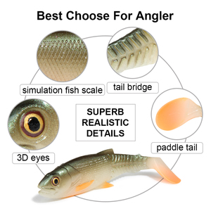 Spinpoler il predatore esca morbida pesca esca esca cannibale nuoto pesce artificiale in PVC Shad verme spigola trota luccio Zander - Product Image 3