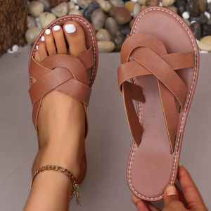 รองเท้าแตะรัดส้นแบบมีสายรัดนิ้วเท้า รุ่นใหม่ประจำปี 2025 สำหรับฤดูร้อน ไซส์ใหญ่ แฟชั่นทันสมัย เหมาะสำหรับใส่ไปชายหาด รุ่น 0001 - Product Image 6