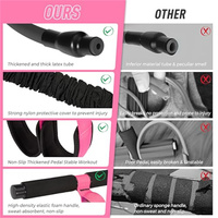 Banda de Resistencia para Pedales Mejorada y Duradera con Tubos de Látex Engrosados, Equipo de Ejercicio para Abdominales, Cintura, Brazos y Piernas, Terapia Física