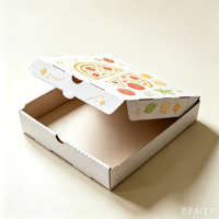 Boîtes à pizza personnalisées en gros avec motifs et logos, laminées mat, gaufrées, portables, résistantes à l'huile, empilables et écologiques