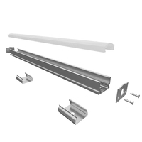 16.8*11mm bandes de LED montées en surface profilés lumineux canal montage en surface en aluminium pour lampe à LED à lumière linéaire