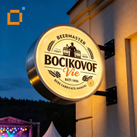 Boîte lumineuse extérieure en aluminium avec logo personnalisé ODM, anti-décoloration, pour la publicité dans les cafés, restaurants, magasins de détail, affichage mural