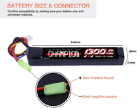 1300mAh 11.1V 50C 80C Airsoft Batterie Pistolet Haute Qualité OEM Lipo Batterie 3S