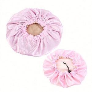 Paquete de 2 Gorros de Satén Reutilizables de Doble Capa con Cordón Ajustable, Reversibles, para Mamá e Hija, Adolescentes y Bebés - Product Image 3