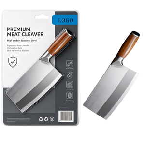Juego de tres piezas de cuchillos afilados para rebanar, picar y cortar carne, de acero inoxidable forjado de alta calidad, OEM/ODM DIY - Product Image 6