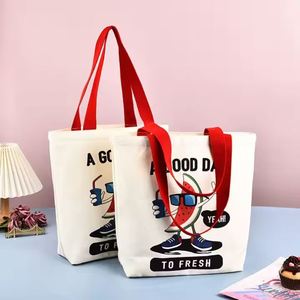 Bolsas de Tela de Algodón Blancas Lisas Reutilizables con Logotipos Impresos Personalizados al por Mayor - Product Image 4