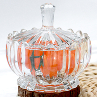 Nouveau design, pot en verre de haute qualité avec couvercle pour collations, desserts et fruits, idéal pour la maison, les fêtes et les mariages.