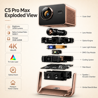 Nuevo Proyector Láser Triple 4K UHD C5 ProMax 2026, 3200lm, Cine en Casa 4K, Mini Proyector DLP Inteligente y Portátil para Cine en Casa