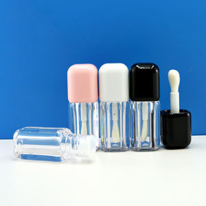 Tubes de gloss à lèvres carrés en plastique de luxe de haute qualité, couleur personnalisée, 4 ml, conteneur vide OEM/ODM avec logo imprimé à l'écran - Product Image 3