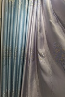 Tissu de rideau de haute qualité et haute précision à motif de fleurs de petits arbres, adapté à la décoration intérieure et à un usage commercial