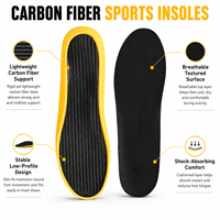 Semelles intérieures respirantes en fibre de carbone EVA 171-220lbs, confort et performance, inserts athlétiques personnalisés pour le sport, le basketball, la course à pied