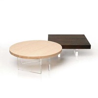 Pieds de table basse de bureau en PMMA acrylique transparent, sur mesure, OEM