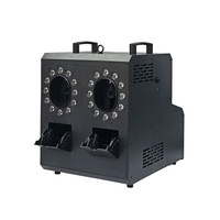 Machine à bulles de fumée électrique 1500W à LED multicolores bidirectionnelle avec télécommande DMX512 2 canaux pour mariage et fête d'enfants