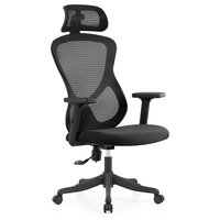 Chaise de bureau ergonomique en maille pivotante avec accoudoirs réglables 2D - Design moderne pour salles de conférence informatiques, confortable pour une utilisation prolongée