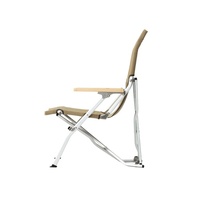 Chaise pliante de plage confortable à 4 niveaux réglables en aluminium de haute qualité pour l'extérieur, compacte, pour le camping, la plage, l'école