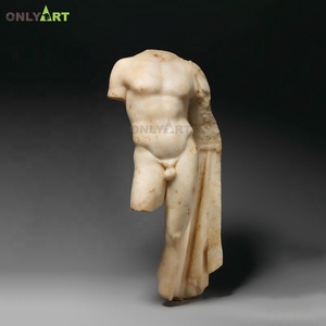 アートデコレーション高品質手彫り天然大理石男性ヌード胴体彫刻ヌードバスト像 - Product Image 4