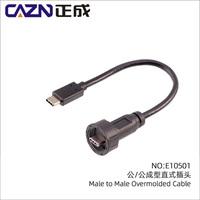 CAZN – câble de raccordement étanche IP67 Type C Type C 3.1 Micro USB pour montage extérieur, rallonge circulaire mâle/femelle