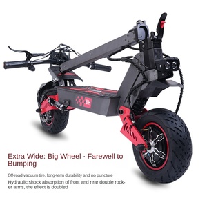 Trottinette électrique pliable JLM H8 Custom USA Warehouse, cadre en acier, double moteur 6000W, 60V 28Ah, autonomie 90km, roues tout-terrain 11 pouces, adulte - Product Image 3