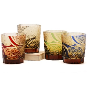 Vaso de cristal de cóctel Edo Kiriko Premium hecho a mano de 8oz, copa de whisky antigua de estilo japonés con rocas para ocasiones - Product Image 2