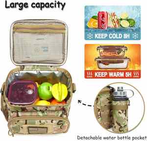 Factory Camouflage Green Tactical Insulated <b>Lunch</b> <b>Box</b> <b>for</b> <b>Adults</b> Large Capacity with MOLLE Water Bottle Pouch Leakproof - Product Image 6