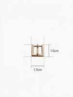 Petite boucle rectangulaire en micro-métal doré clair, finition miroir, pour sacs DIY et colliers pour animaux de compagnie