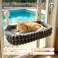 Perchoir pour chat à fixation par ventouse 3860cm, hamac pliable en peluche pour chat 3860cm, lit de repos double couche pour animaux de compagnie pour vitre de fenêtre à domicile