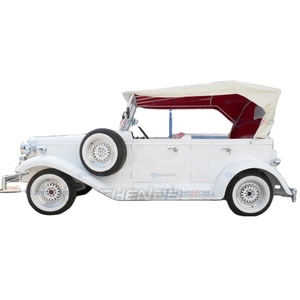 Voiture vintage classique blanche, voiture rétro à vendre à bas prix, voiture vintage électrique personnalisable - Product Image 1