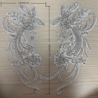 Applique de strass faite à la main, perles et pierres à coudre, garniture décorative pour robes et vêtements