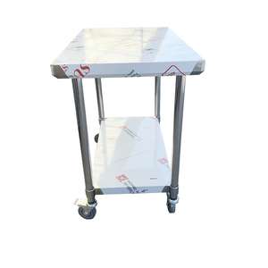 <span class=keywords><strong>Table</strong></span> en acier inoxydable Cuisine commerciale Restaurant industriel <span class=keywords><strong>Table</strong></span> de cuisine <span class=keywords><strong>sur</strong></span> roulettes - Product Image 3